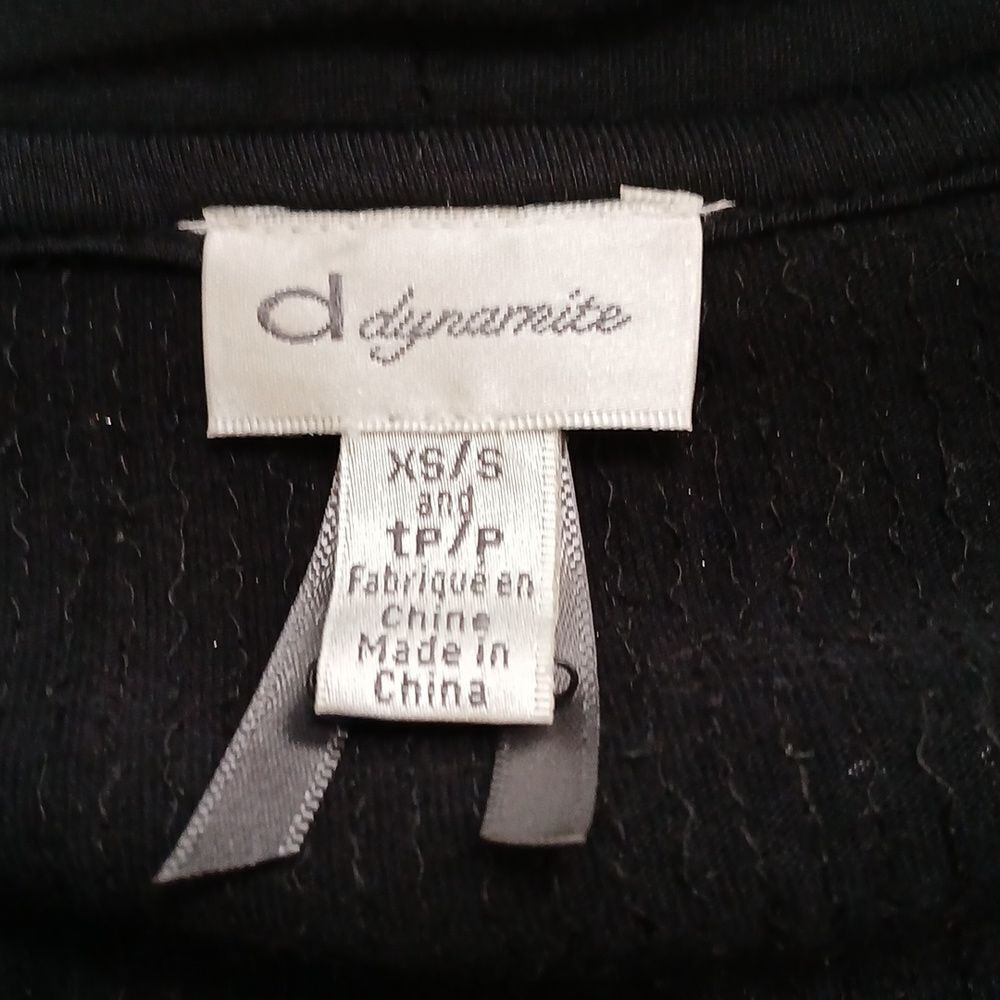 Dynamite Black Sequin Open Front Classy Cardigan … - image 5